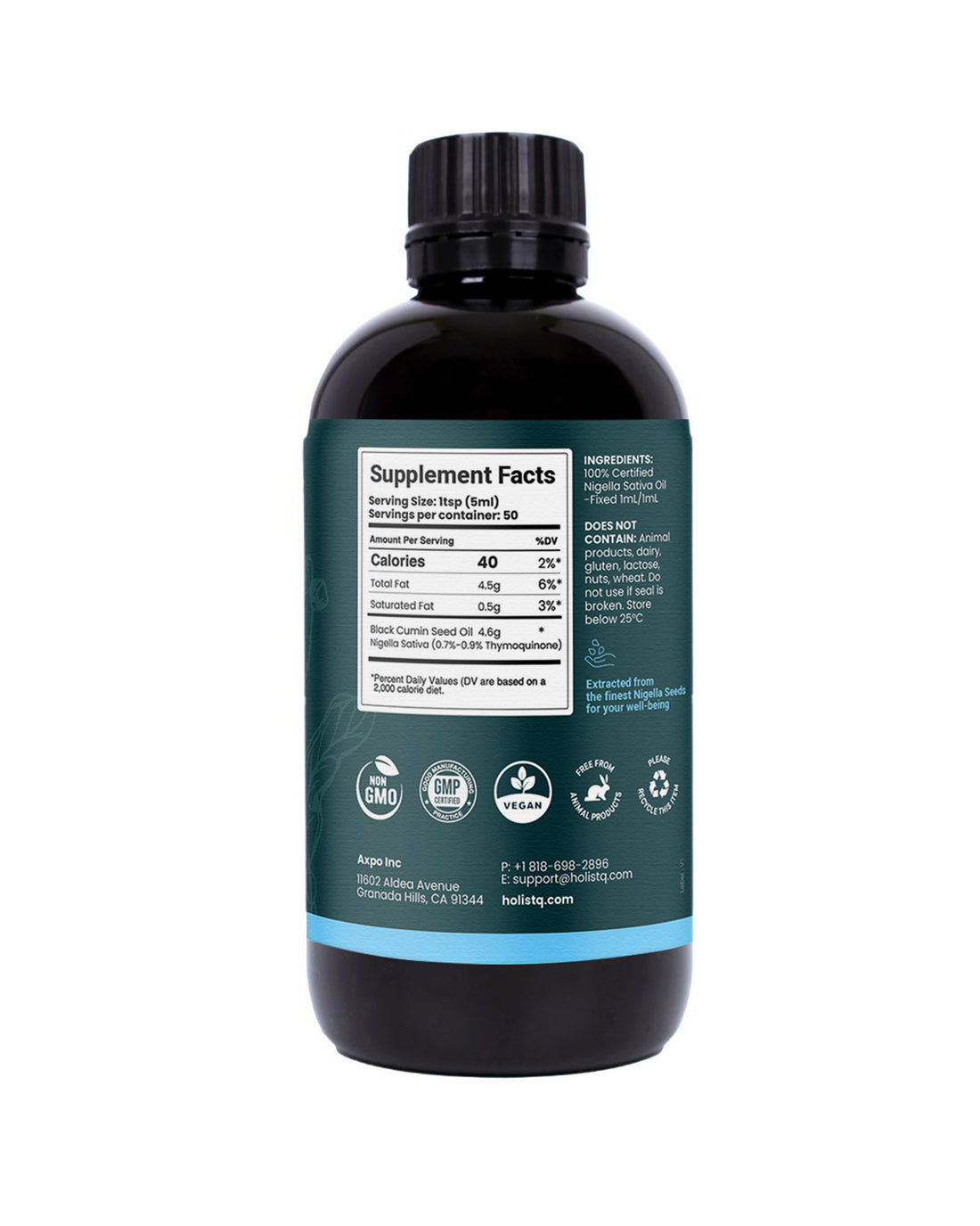 Pure Cold Pressed Black Seed Oil 250ml